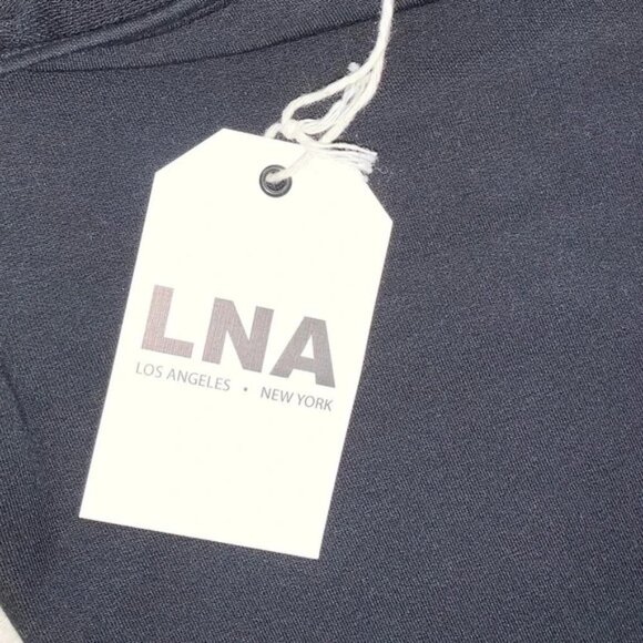 LNA Women's Off The Shoulder Mini Dress Cut out long Sleeve Bodycon Black XS - Picture 7 of 13